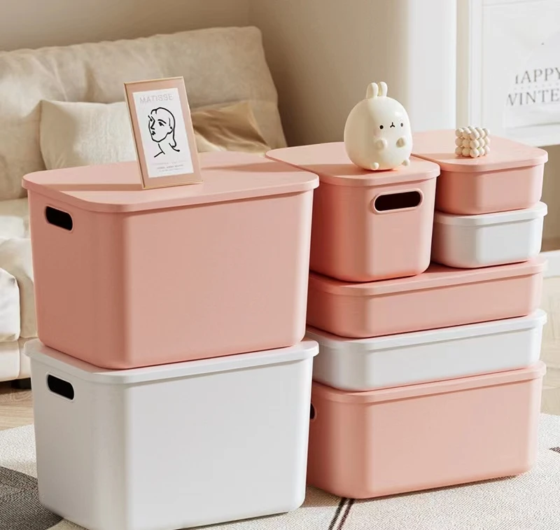 New Design Plastic Closet Organizer Clothes Storage Office Organizer Storage Box Tape Cover Storage Box