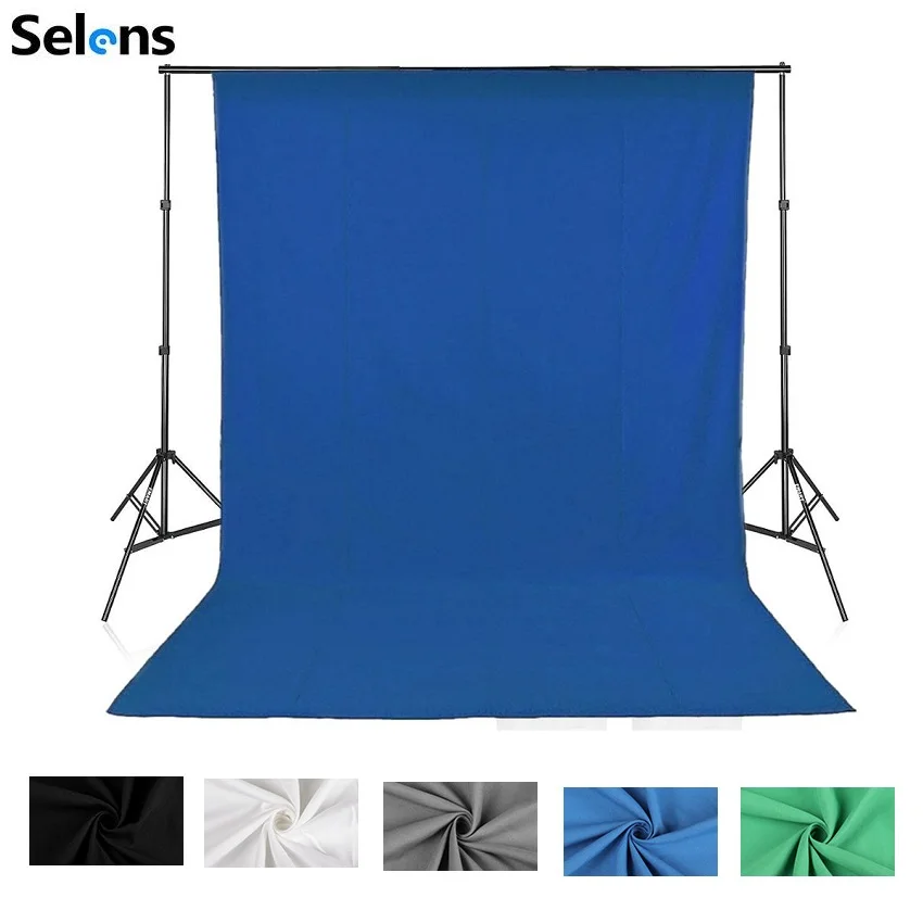  Тканевый фон Selens 3x3 м хромакей хлопковый муслиновый тканевый для фотографии студийный экран видео
