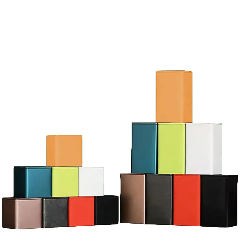 Ready To Ship Wholesale Empty Food Grade Rectangle Metal Tea Tin Gift Can Box For Tea Packaging Square Tinplate Metal Can