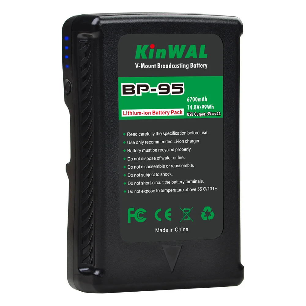 
BP-95W V-Lock Battery for Video Camcorder Broadcast LED Light Sony HDW-800P PDW-850 BP-95 V-mount Battery 