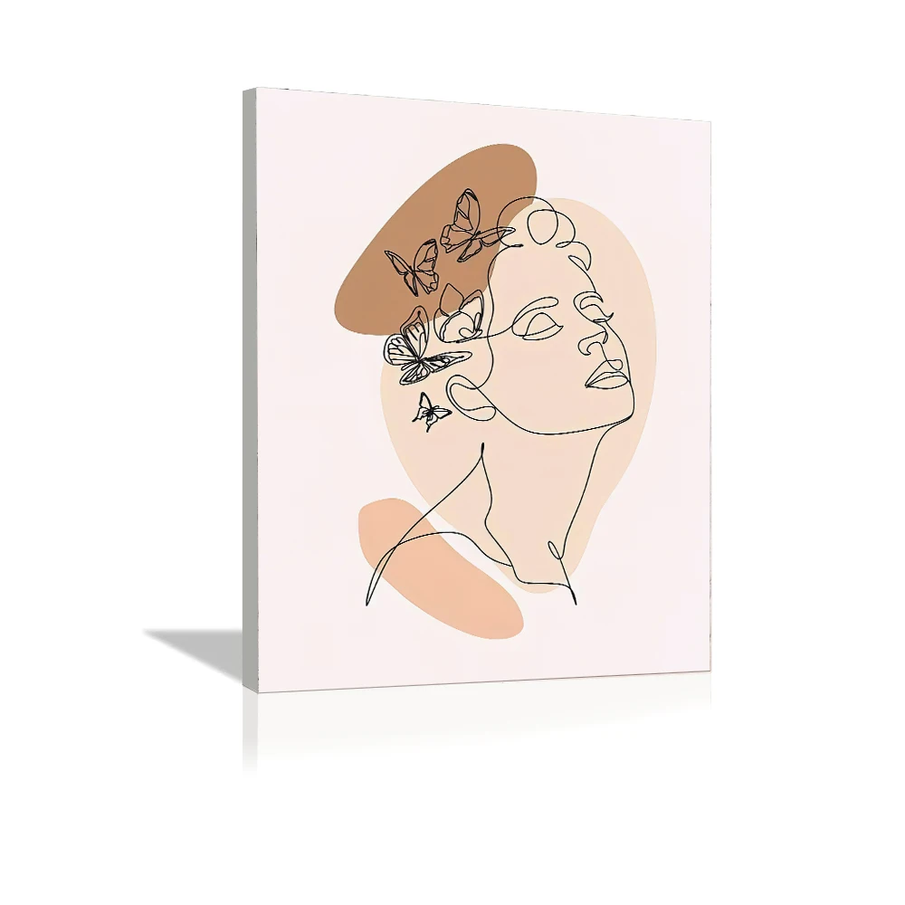 Facture Custom Frame Wall Art Paint Texture Home Decoration Line Portrait Painting