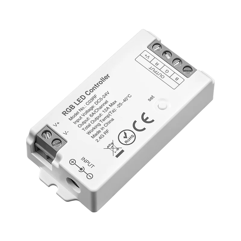 DC12-24V Input 6A/Channel Smart 2.4G Rgb Rgbw Control System Led Rf Controller
