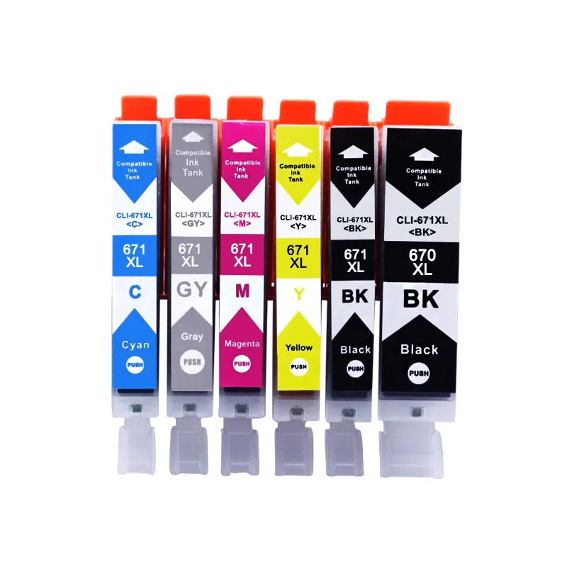Compatible Canon PIXMA PGI670XL CLI671XL Ink Cartridge for MG5760 MG5765 MG5766 MG6860