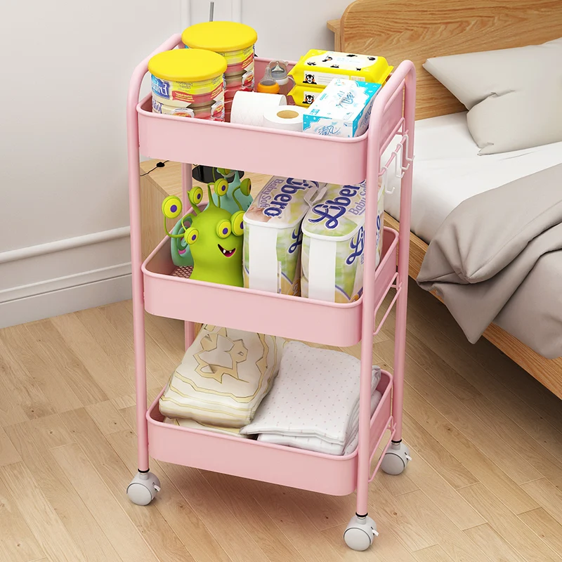 DSH Whole Metal Storage Trolley Cart 3 Tier Kitchen Storage Trolleys With 4 Wheels