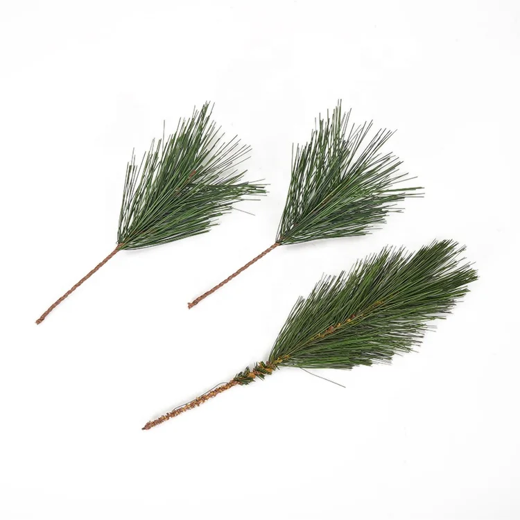 PVC Pine Needles Plastic  Christmas Tree Leaves Needle Pine Branches Long Artificial Pine Needle
