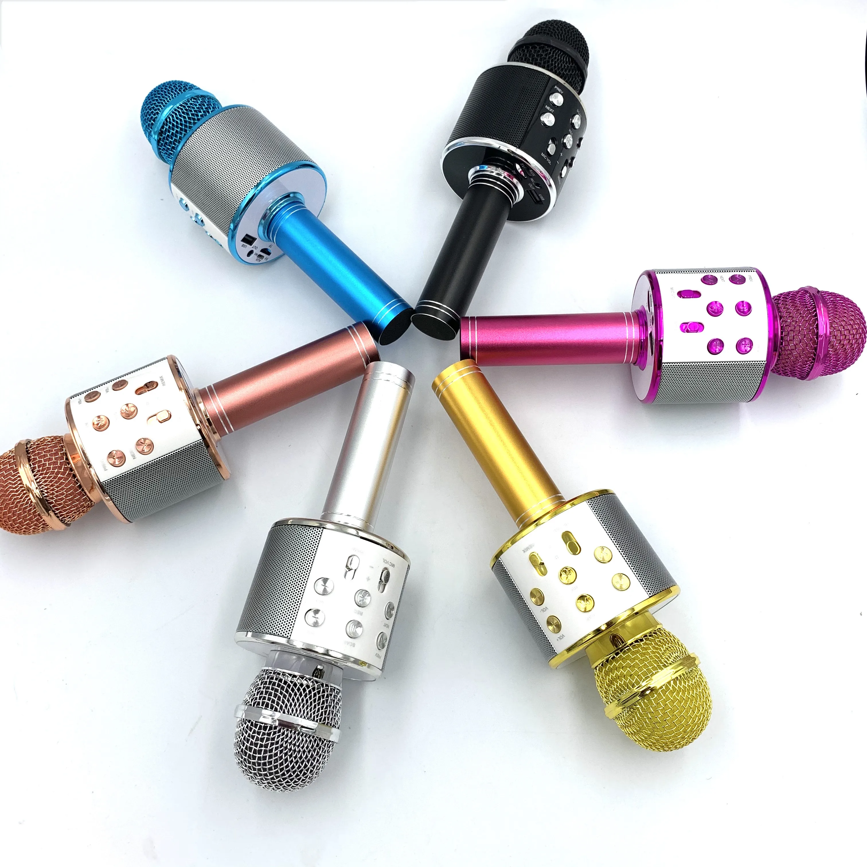 WS-858 Microphone Karaoke Wireless Blue Tooth Microphone Home Sound Integrated Gift Karaoke Microphone