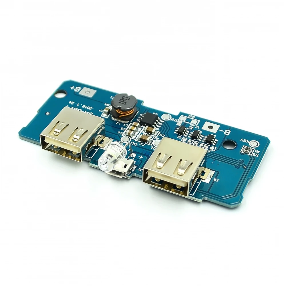 5V 2A Power Bank Charger Module Charging Circuit Board Step Up Boost Power Supply Module 2A Dual USB Output 1A Input