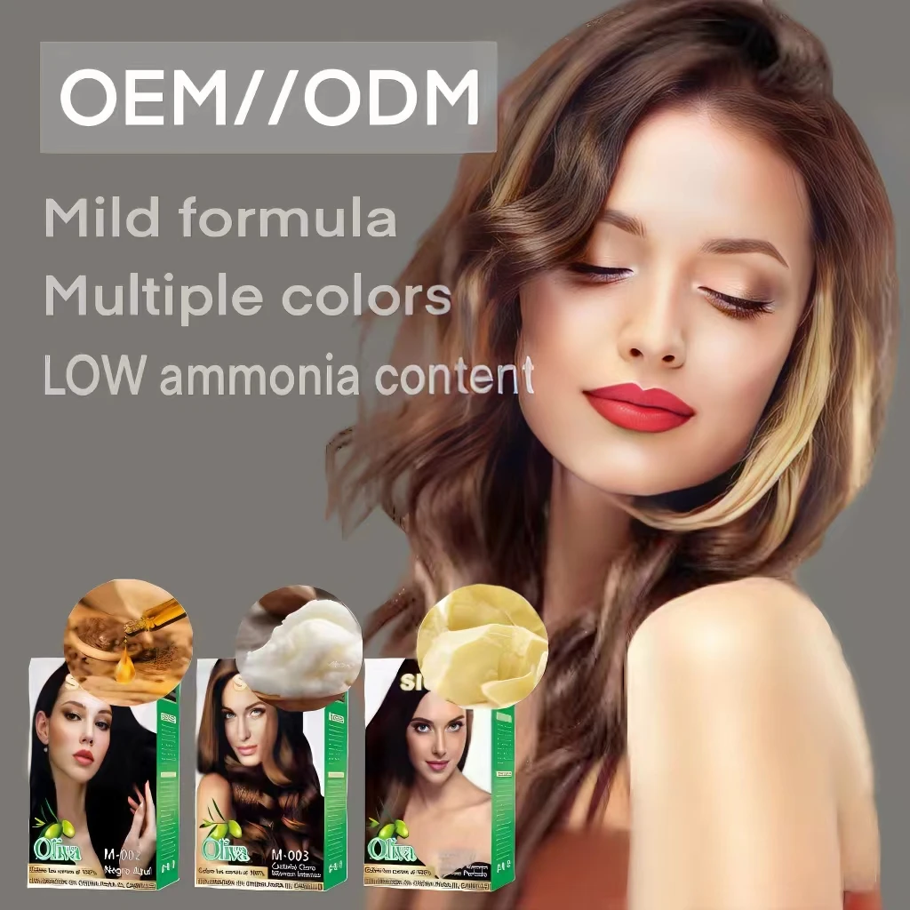 Italy Formula Salon Use Semi Permanent Non Allergic Hair Color Cream 100% Gray Coverage Hair Dye