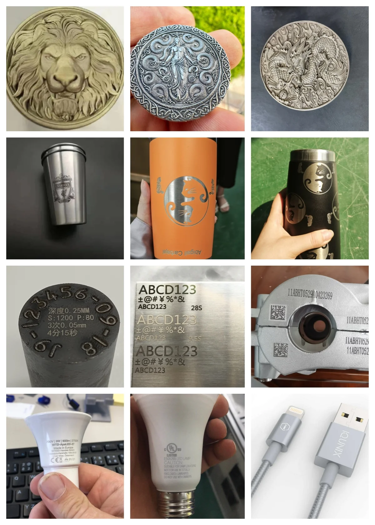 MOPA M7 JPT RAYCUS Rotary Laser Marking Machines 20w 30w Fiber Laser Mark For Metal Card Mirror Stainless Cup