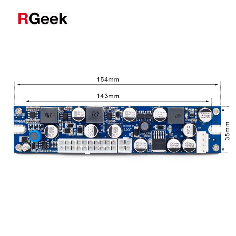  RGeek DC 19V 200W 24Pin ATX Peak Pico PSU блок питания для