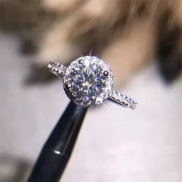 China wholesale 6.5mm moissanite H color 1ct round shape moissanite for pendant