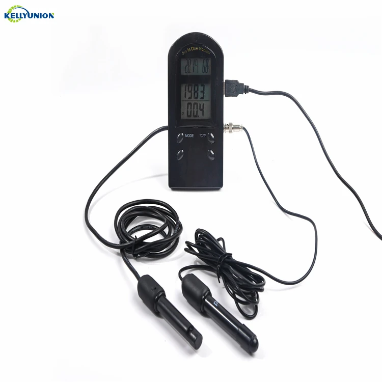 High Precision Easy to Read  PH EC TDS CF Temp RH  Monitor  Water Quality Monitor Lab  Hydroponic  Fish Tank Pond