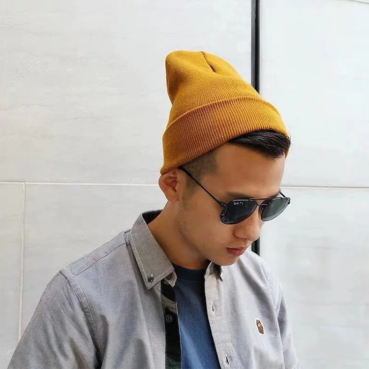 Wholesale Custom Logo Winter Hip-Hop Unisex Lettering Cap Men Women Wool Hat Embroidered Knitted Fisherman Beanie Hats