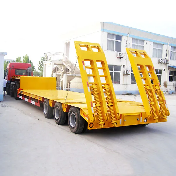 Гидравлический 3 оси прицеп с низкой платформой 100 тонн Lowboy полуприцеп