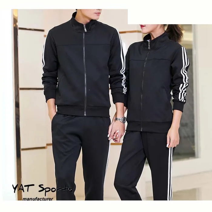 Custom couple training jogging sports wear sets Unisex active wear tracksuits