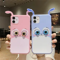 New arrival Cute rabbit 3D eyes & ears soft back cover girl for Redmi note10 9 pro Xiaomi 11T POCO M3 PRO F3 cell phone cases