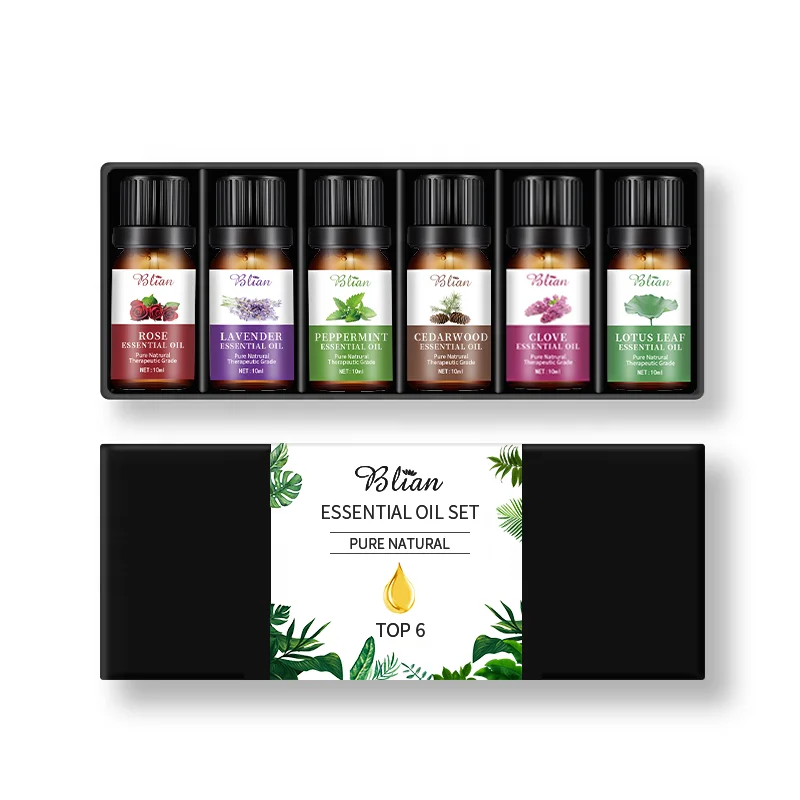 Private Label Essential free  oils set Pure Essential Body Oil Gift Set body oil in stock for skin care