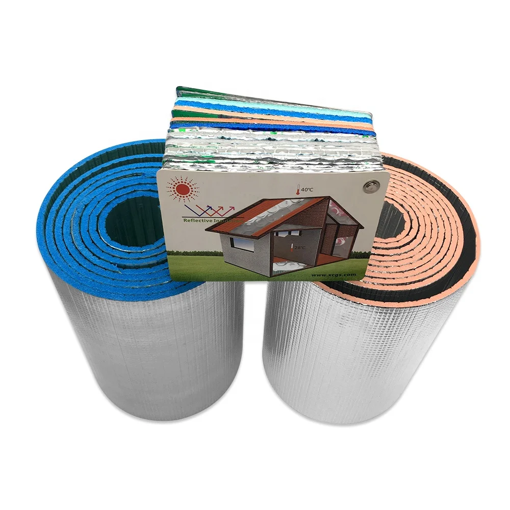 Insulation Isolator Material Radiant Barrier Roof Wall Floor Thermal Insulation Heat Reflective Aluminum Foil XPE EPE Foam 30gsm