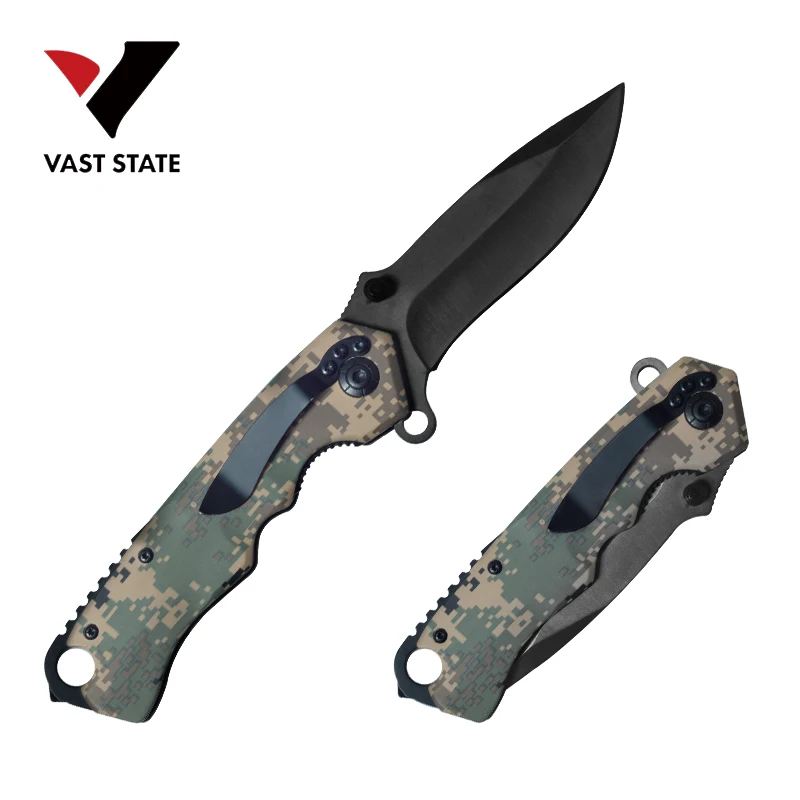 Новое поступление, складной карманный нож с камуфляжным покрытием и стеклянным выключателем