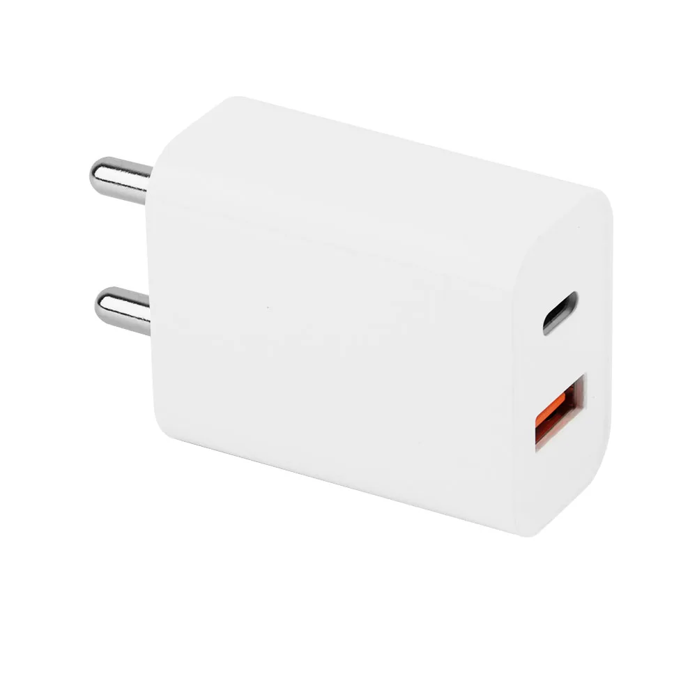 
India plug Type-C Port 20W pd charger usb c super charger For Apple For Samsung 