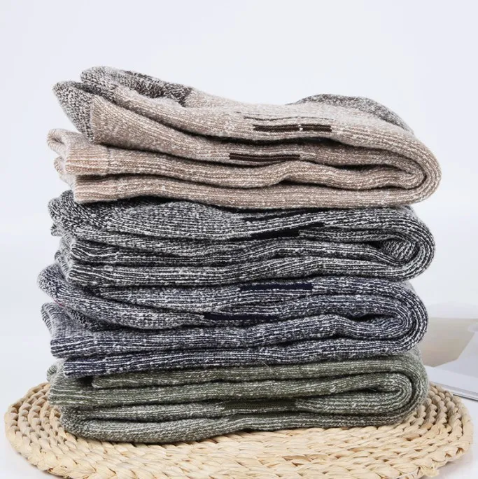 Camel Wool Socks Ski Mens Warm Merino Wool Hiking Socks Thermal Warm Crew Winter Boot Alpaca Wool Winter Sock