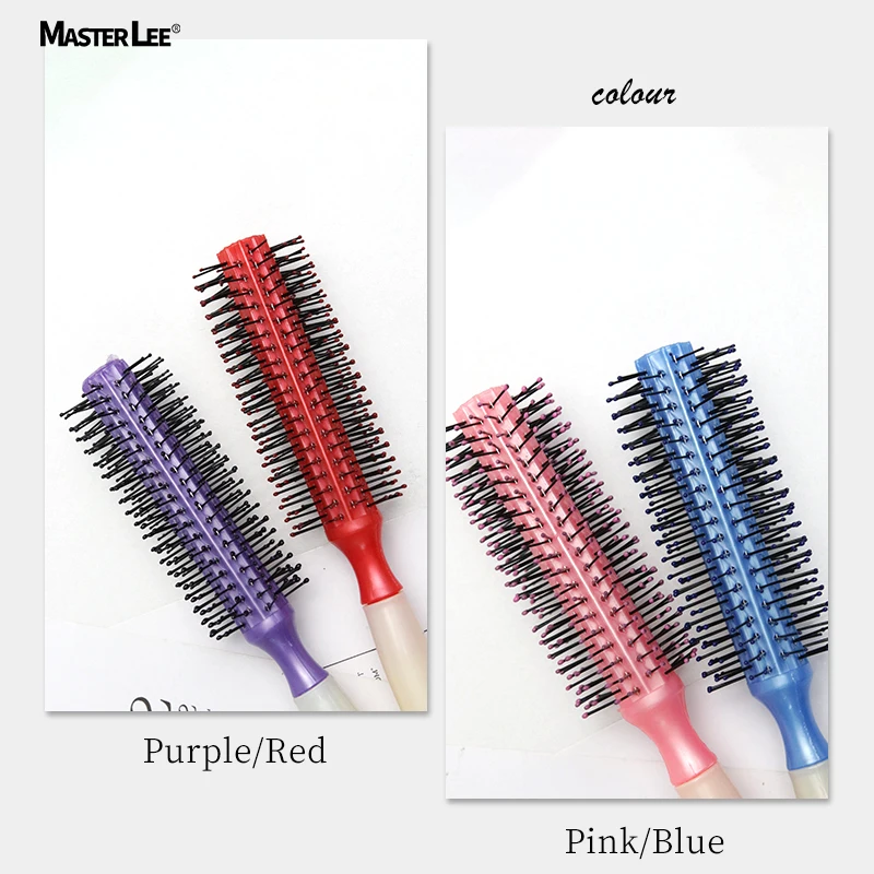 Professional wholesale curly wet afro ABS hair brush custom logo detangling brush Round Comb Styling Hairdressing Too