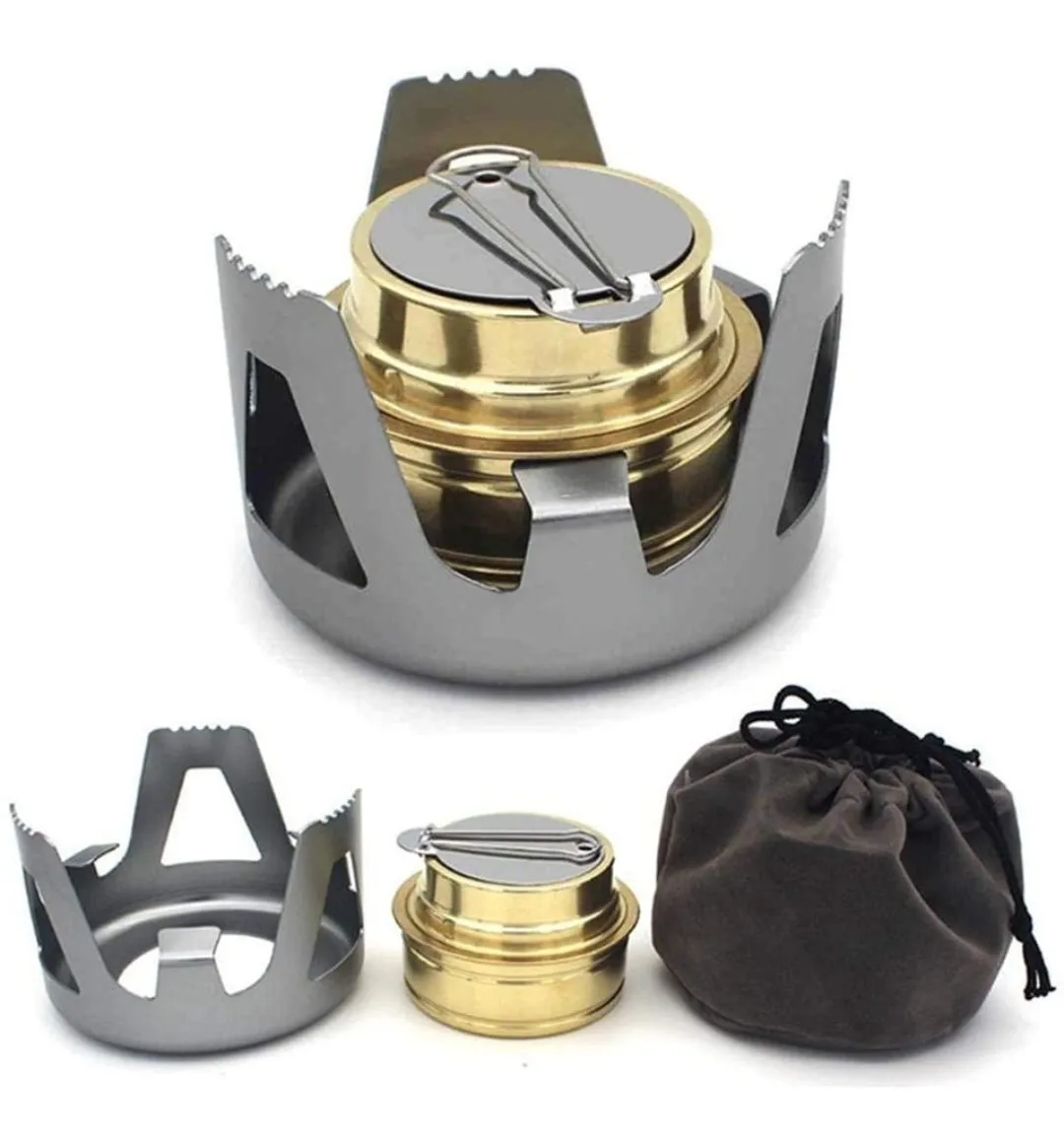 NEWest Safe Mini Portable Mini Aluminium Alloy Brass Burner for Outdoor Camping Hiking Backpacking Picnic Alcohol Stove Burner