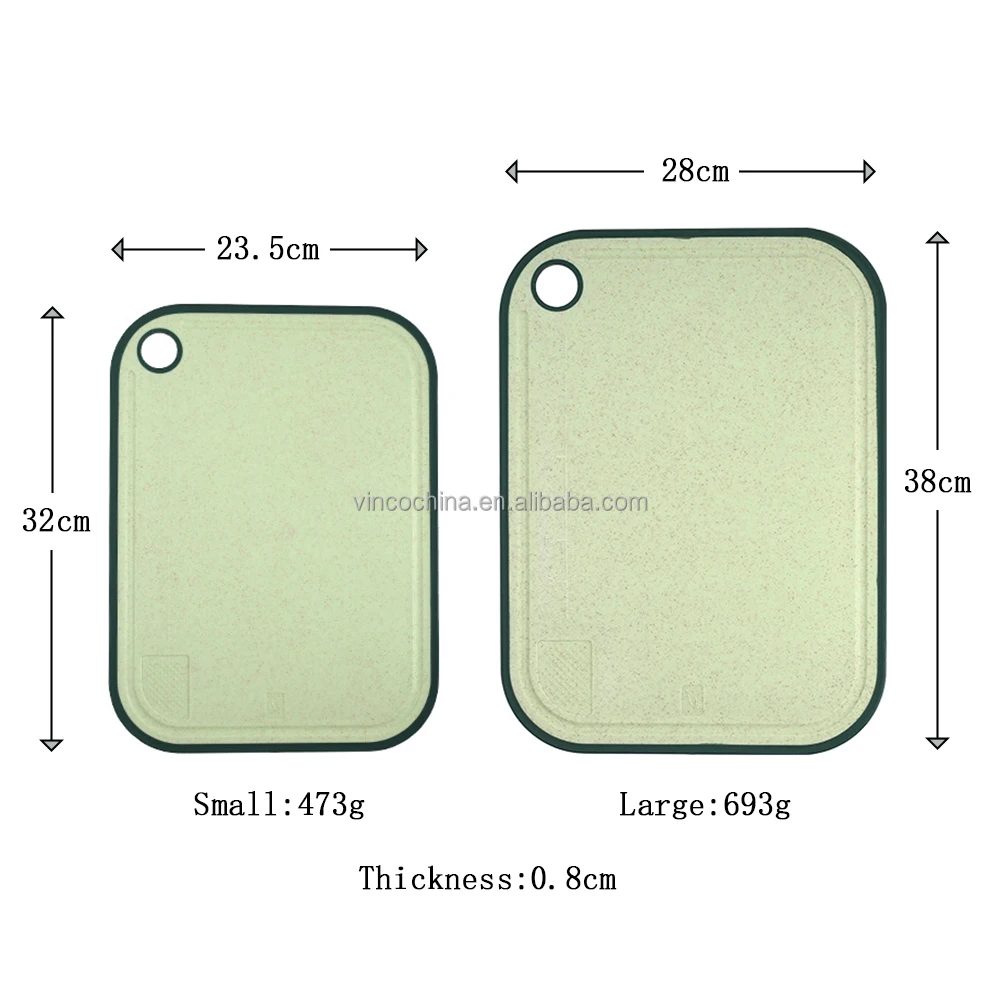 Non-slip Double-sided Hanging Abrasive Chopping Cutting Board With Frosted Board Surface and Spillage-proof Sink
