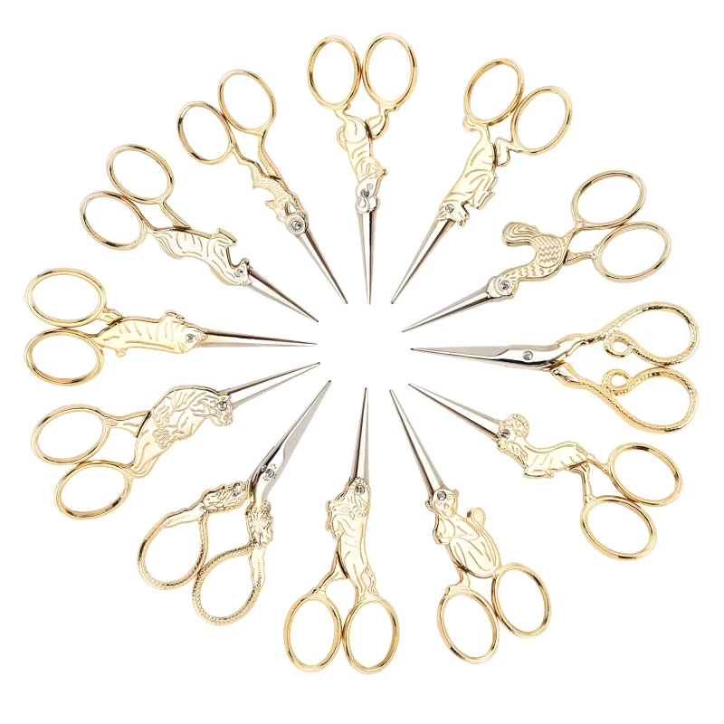 Best Price Zodiac Embroidery Scissors Vintage Craft Scissors For Fabric And Paper Cutting