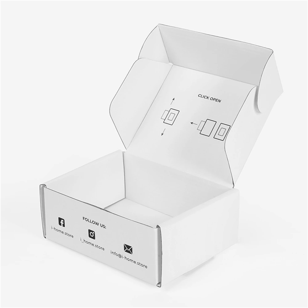
Custom Eco Friendly Color Printing Corrugated Carton White Paper Packaging Shipping Box 