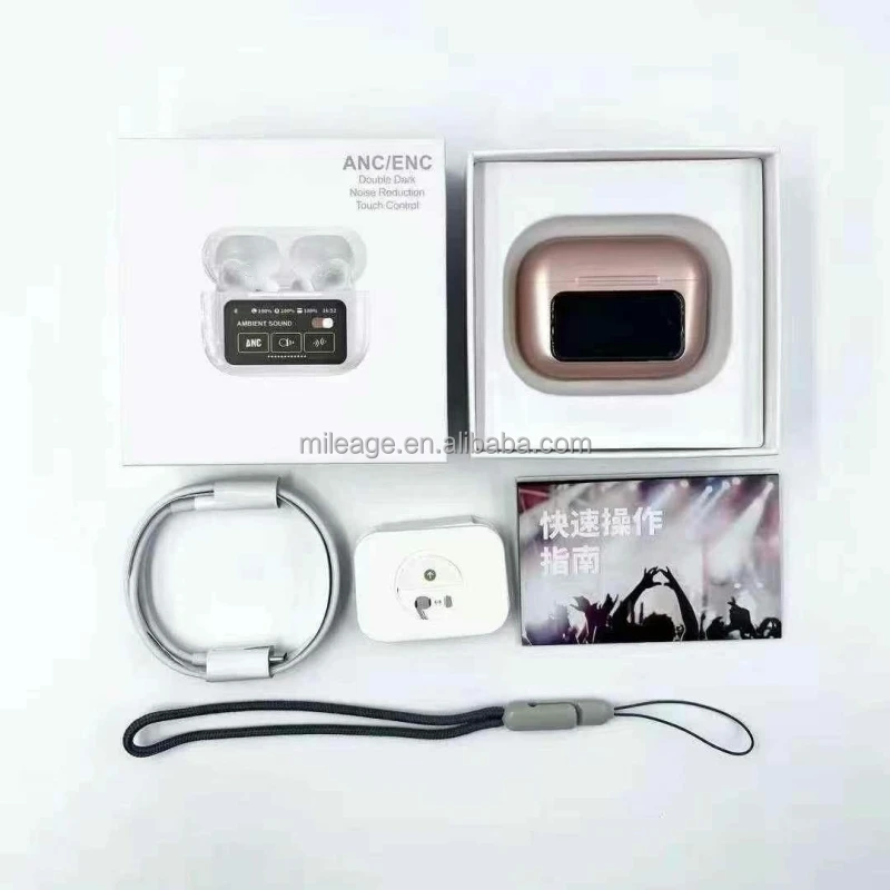 Оптовая продажа наушники A9 Pro беспроводные BT v5.4 с шумоподавляющими наушниками в ухо сенсорный экран HD микрофоном гарнитура для звонков