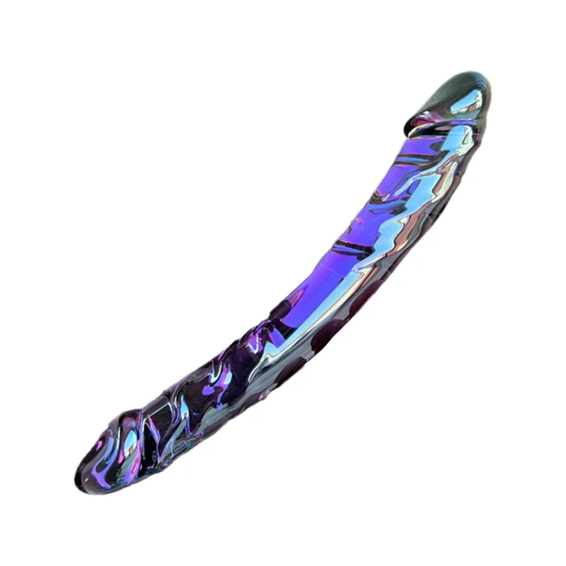 Hot Selling Glass silver plated Double Headed Dildo Anal Plug for woman plug anal Adult Anal Butt Plug Sex Toys For Woman Men