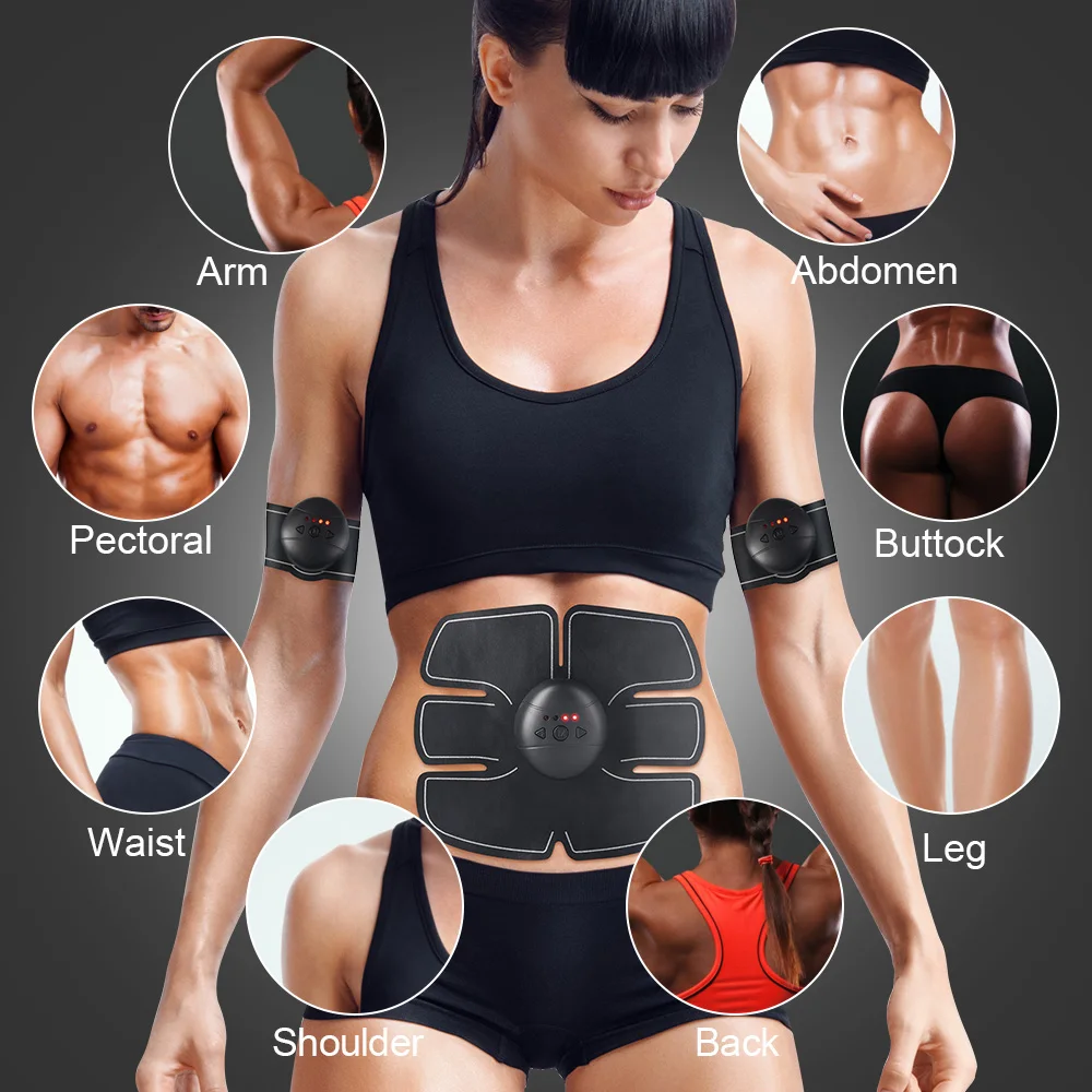 Massage Machine Abdominal Vibrating Belt Electronic  Belt 6 Pack Ems Abs Stimulator Muscle Trainer