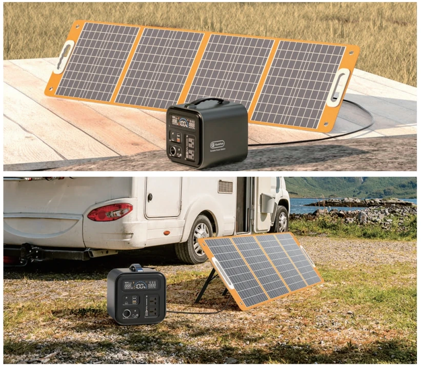 Оптовая Продажа Складная монокристаллическая солнечная панель Pv складная 100 Вт Pd Быстрая зарядка аккумуляторная