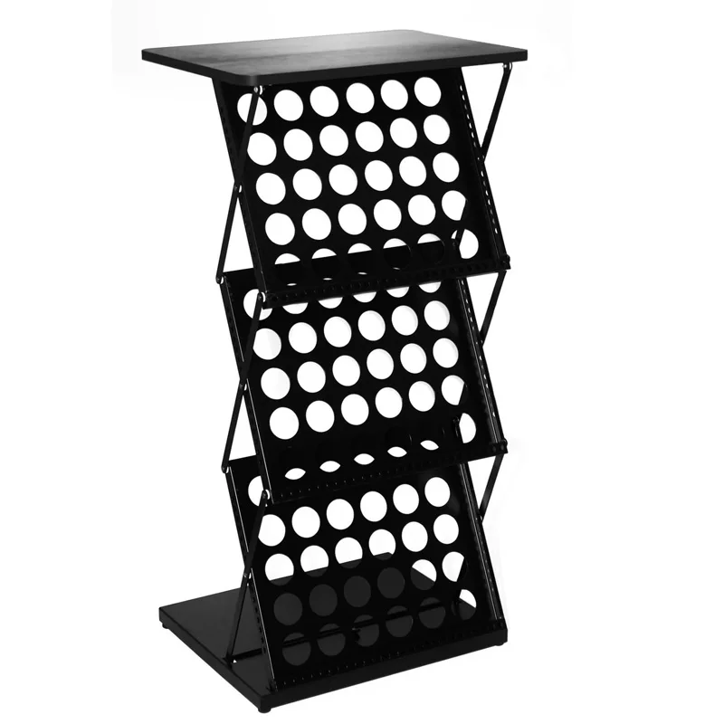 Foldable Magazine Rack & Brochure Display Stand for Catalog Literature Rack & counter Brochure Holder