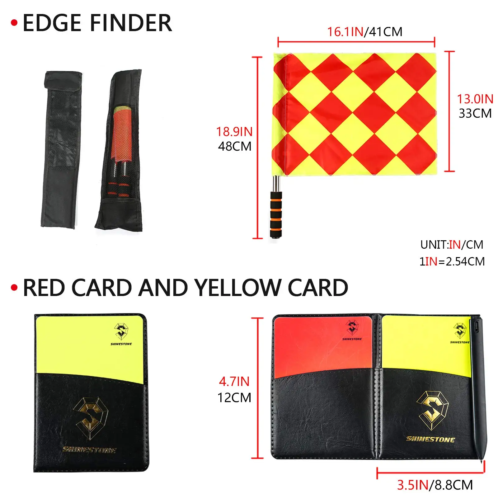 game coach football referee equipment referee red and yellow cards soccer electronic referee flag set