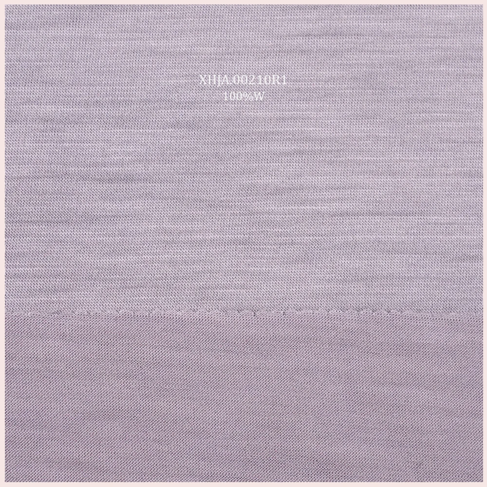 Sustainable 100% Merino Wool Jersey Plain Clothes Knit Fabric Inner Layer Polo Shirt T-shirt Sportswear Fabric