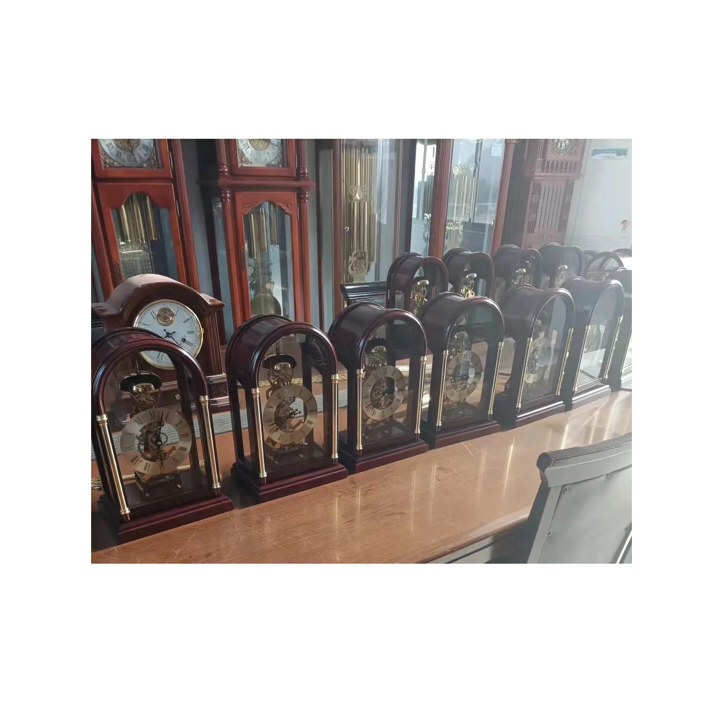 Standard Mantel Clock crafted clock is a joy to behold with its decorative carved frontal accents and silk-screened