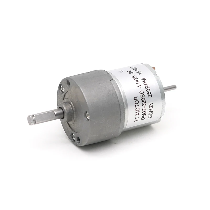 GM27-320SH 12V High Torque Electric DC Motor with Gearbox Reducer 27mm Permanent Magnet for Boat Fan Home Appliance