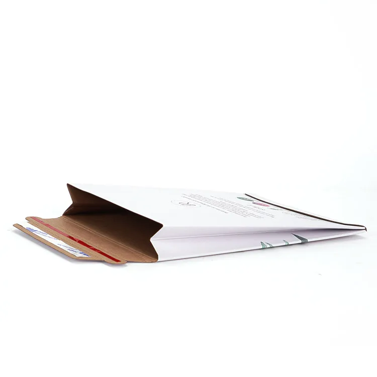 custom logo tear strip mailing envelope stay flat mailer envelope packaging paper shipping cardboard envelope