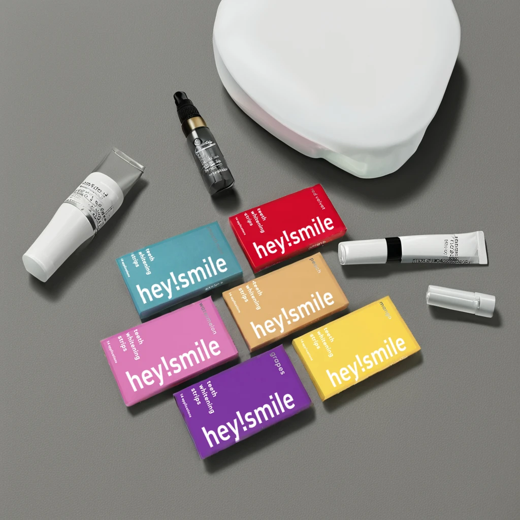 heysmile Oral Hygiene Non Peroxide PAP Fruit Flavor Dental Bleaching Tooth Strip Whitening Teeth Home Whitening Strips