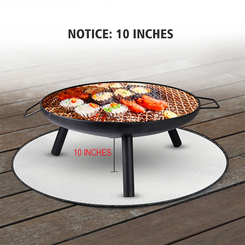 Home Bbq Camping Use Fireproof Fire Pit Ember Mat Fire Pit Mat Deck Grill Mat