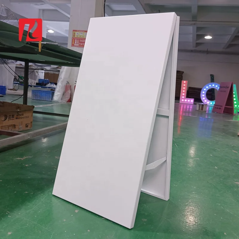 Kexian Custom Metal A Frame Sign Stand Double Sides Outdoor Floor Stand Advertising Boards Folding Sandwich Board Sidewalk Sign