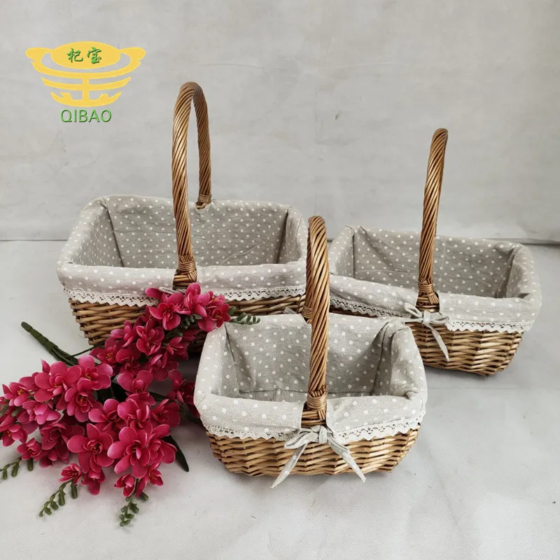 Portable storage basket handmade outdoor picnic basket with hand gift woven basket