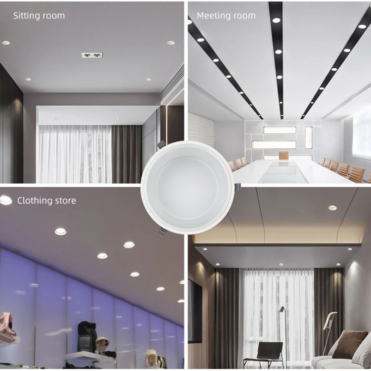 
Modern Smd Round Recessed 12w 15w 20w 25w 30w Indoor Commercial Down Lights 