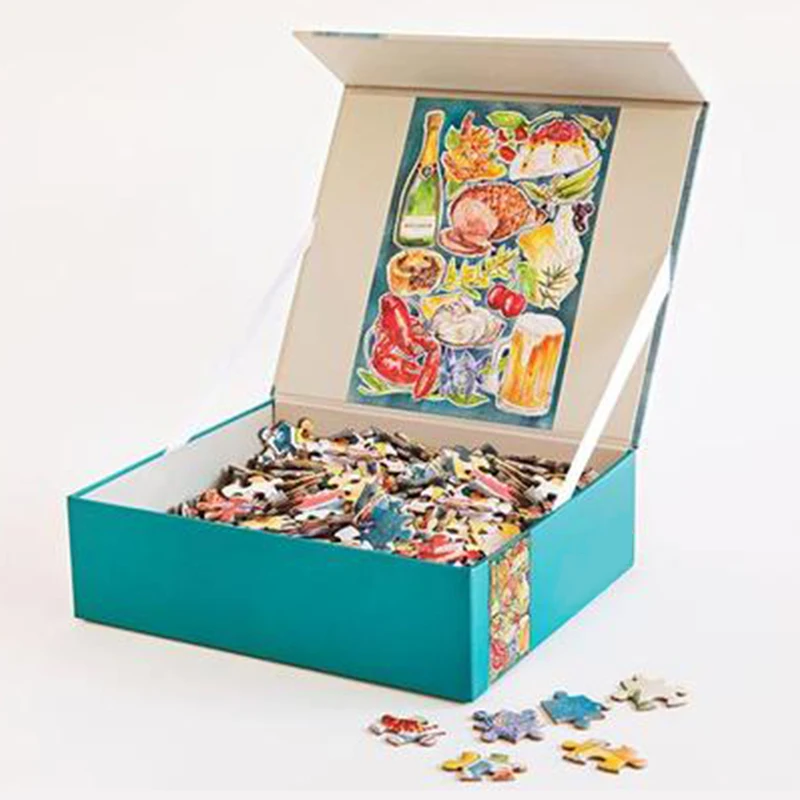 Wholesales customized education professional manufacturer hardboard puzzles game brain teaser colorful paper jigsaw puzzle