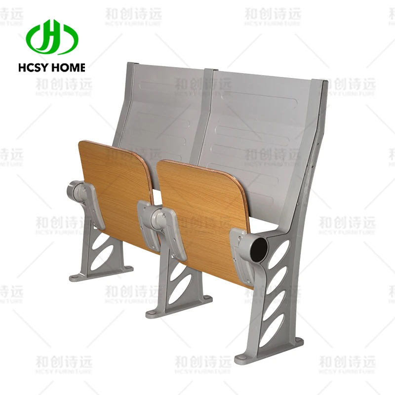 Classroom chair school Matel student chair with writing pad