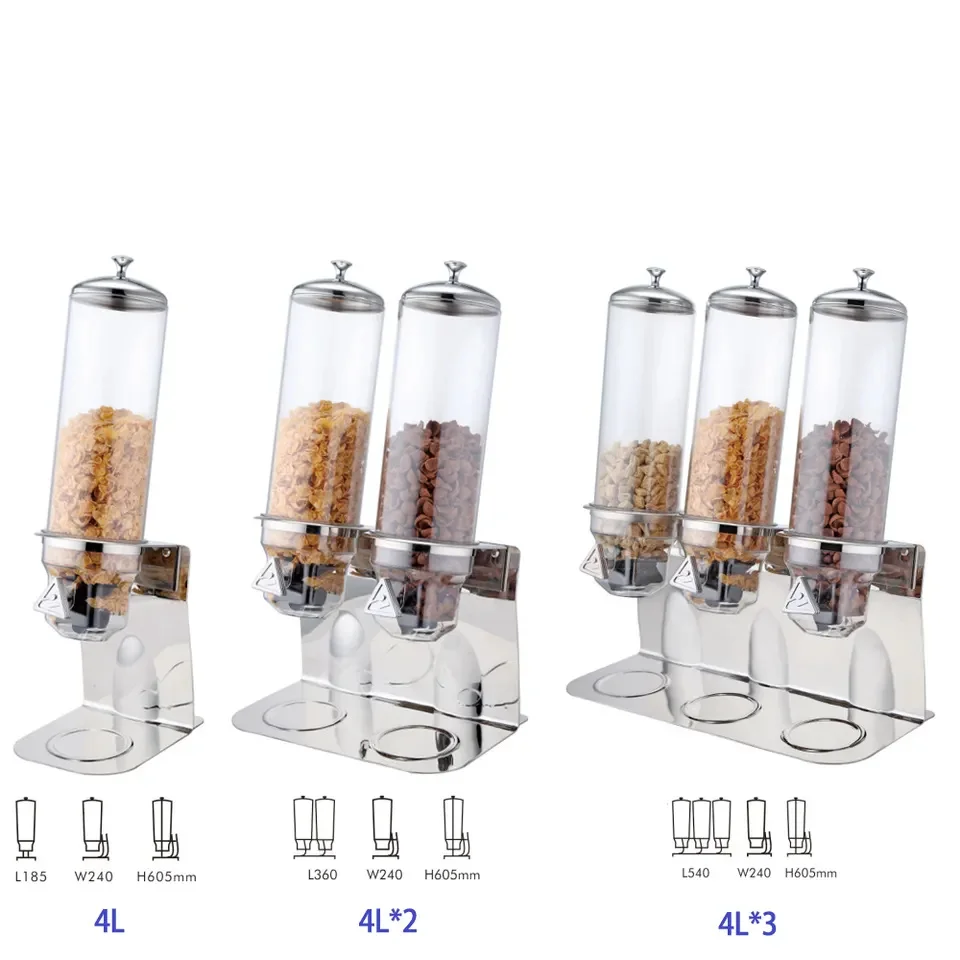 Hot Sale Double Tanks Cereal Dispenser Grain Storage Container dispenser for bulk foods