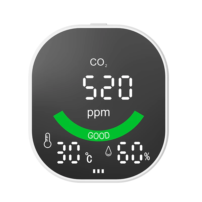 CO2-3 Тип батареи Мини рабочего углекислый газ CO2 Vocht измеритель температуры детектор для межкомнатных дверей воздуха контроля уровня сахара в крови с автомобильной