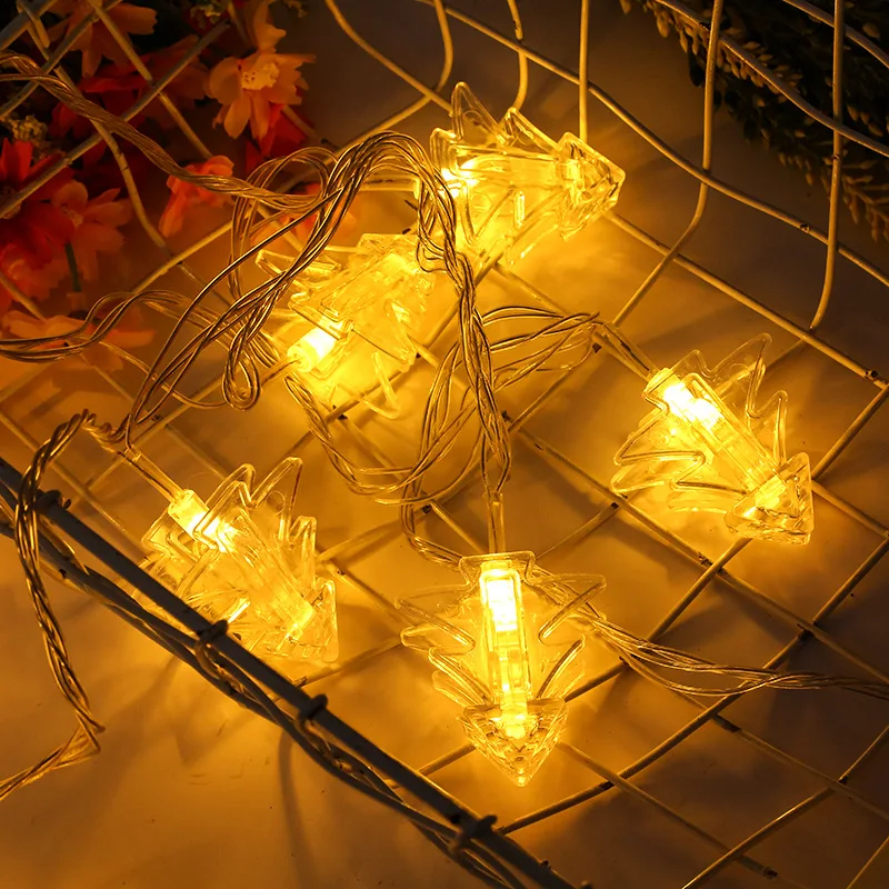 LED Christmas Tree Photo Clip String Lights Christmas Holiday Green Romantic Room Decorative Lights